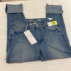 Seven7 Women's Straight Leg Jeans - Light Blue